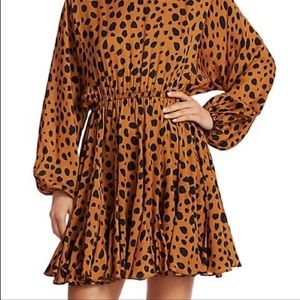 NWT. Rhode Caroline Dress Large never worn, leopard print.